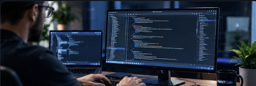 Profissionais trabalhando em desenvolvimento de software